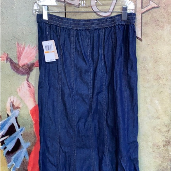 NWT denim jeannfishtail skirt w elastic waist - Picture 6 of 7